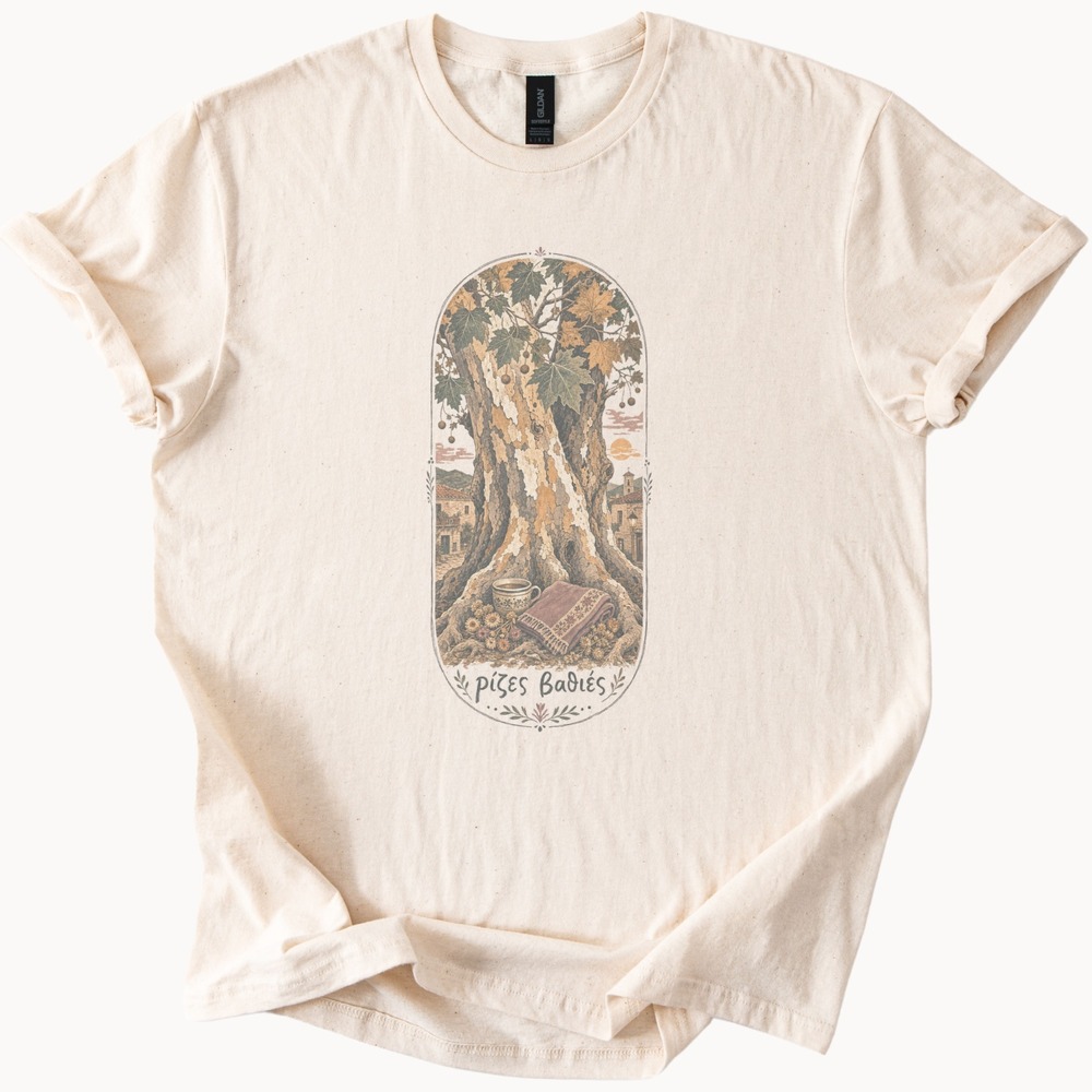 Cottagecore Woodland Engraving Style Tee - Picture 2 of 5